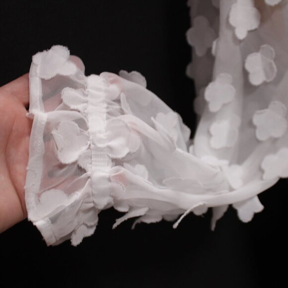 NWT CeCe Long Sleeve Mixed Media Clover Clip Dress - Picture 5 of 15